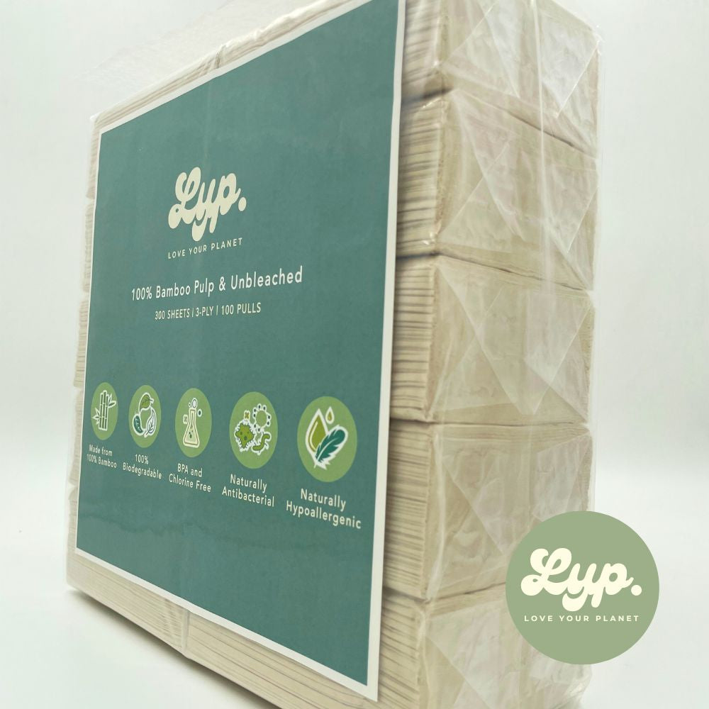 LYP Facial Tissue Made in Bamboo Pulp Interfolded Paper Towel Soft Tissue for Travel 3 Ply